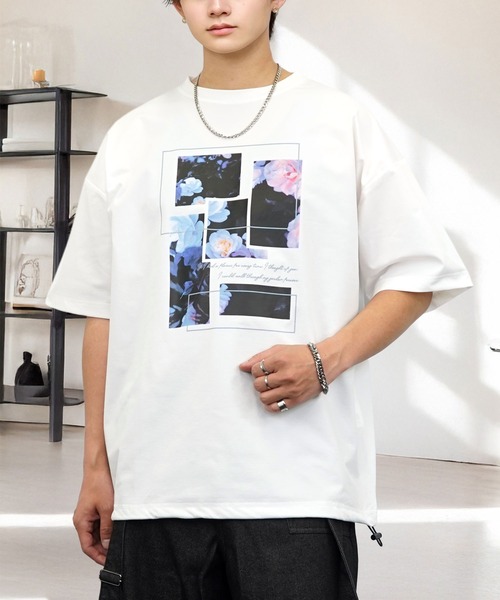 L'atelier(ラトリエ)の「接触冷感 ルーズフィット グラフィック 半袖Tシャツ 短丈可能 ドロスト(Tシャツ/カットソー・メンズ・ブラック系4/ブラック系その他3/ブラック系その他4/ホワイト系4/ホワイト系3/ブラック系その他2/ホワイト系2/ホワイト系6/ブラック系その他5/ブラック系その他6/ブラック系6/ホワイト系5/ブラック系5・M/L)」の16枚目の写真