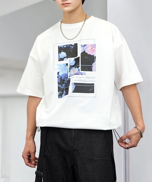 L'atelier(ラトリエ)の「接触冷感 ルーズフィット グラフィック 半袖Tシャツ 短丈可能 ドロスト(Tシャツ/カットソー・メンズ・ブラック系4/ブラック系その他3/ブラック系その他4/ホワイト系4/ホワイト系3/ブラック系その他2/ホワイト系2/ホワイト系6/ブラック系その他5/ブラック系その他6/ブラック系6/ホワイト系5/ブラック系5・M/L)」の17枚目の写真