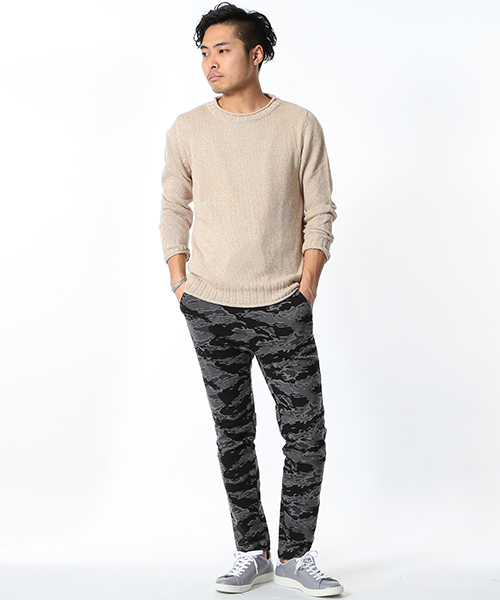 BEAMS LIGHTS Men's（ビームスライツ メンズ）の「BEAMS LIGHTS / ロールネックニット（ニット/セーター・メンズ・ベージュ/ネイビー・LARGE/SMALL/MEDIUM）」の14枚目の写真