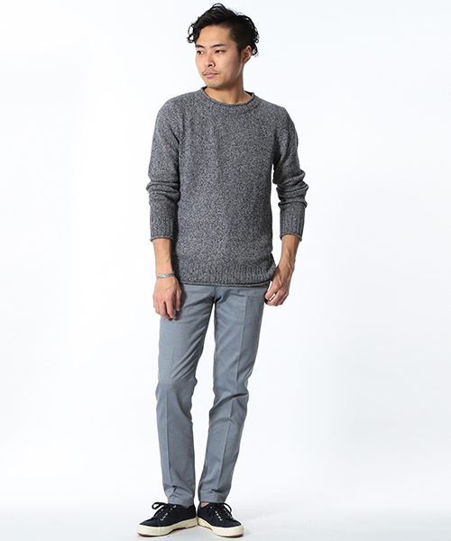 BEAMS LIGHTS Men's（ビームスライツ メンズ）の「BEAMS LIGHTS / ロールネックニット（ニット/セーター・メンズ・ベージュ/ネイビー・LARGE/SMALL/MEDIUM）」の15枚目の写真