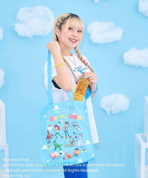 Seiney Blonde(セイニーブロンド)の「TOY STORY / トートバッグ(トートバッグ・レディース・ブルー/ピンク・FREE)」の4枚目の写真