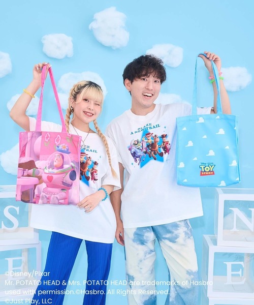 Seiney Blonde(セイニーブロンド)の「TOY STORY / トートバッグ(トートバッグ・レディース・ブルー/ピンク・FREE)」の6枚目の写真