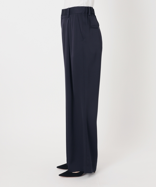 AP STUDIO（エーピーストゥディオ）の「ダブルサテンパンツ（スラックス・レディース・ブラウン/ネイビー・40/38/36/34）」の20枚目の写真