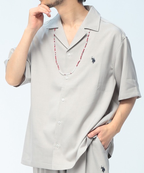 セール】U.S. POLO ASSN. (ユーエスポロアッスン) 開襟シャツ 半袖