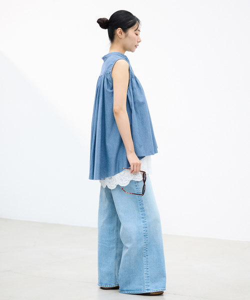 IENA(イエナ)の「AAYUSHI/アユーシ デニムピンタックブラウス SGN070150(シャツ/ブラウス・レディース・ブルー系その他・FREE)」の15枚目の写真