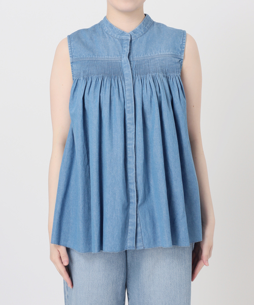 IENA(イエナ)の「AAYUSHI/アユーシ デニムピンタックブラウス SGN070150(シャツ/ブラウス・レディース・ブルー系その他・FREE)」の16枚目の写真
