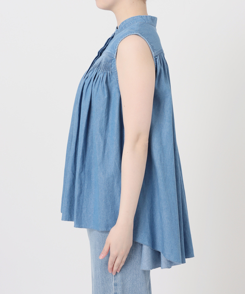 IENA(イエナ)の「AAYUSHI/アユーシ デニムピンタックブラウス SGN070150(シャツ/ブラウス・レディース・ブルー系その他・FREE)」の17枚目の写真