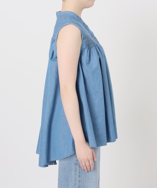 IENA(イエナ)の「AAYUSHI/アユーシ デニムピンタックブラウス SGN070150(シャツ/ブラウス・レディース・ブルー系その他・FREE)」の19枚目の写真