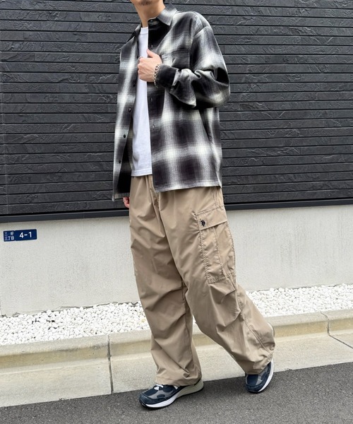 U.S. POLO ASSN.(ユーエスポロアッスン)の「【U.S. POLO ASSN.】ポリ撥水ワイドカーゴパンツ 046360(カーゴパンツ・メンズ・カーキ/ネイビー/ベージュ・M/S/LL/L)」の16枚目の写真
