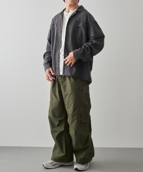 U.S. POLO ASSN.(ユーエスポロアッスン)の「【U.S. POLO ASSN.】ポリ撥水ワイドカーゴパンツ 046360(カーゴパンツ・メンズ・カーキ/ネイビー/ベージュ・M/S/LL/L)」の10枚目の写真