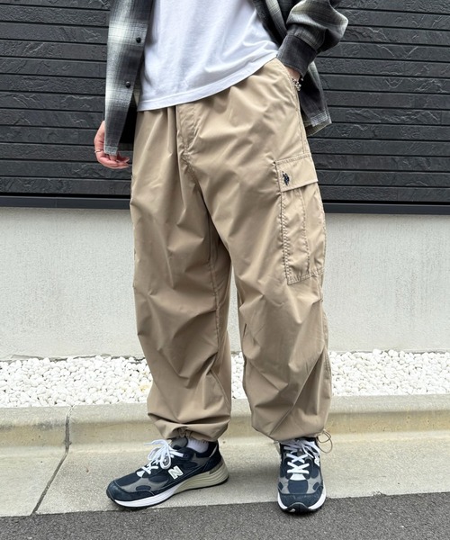 U.S. POLO ASSN.(ユーエスポロアッスン)の「【U.S. POLO ASSN.】ポリ撥水ワイドカーゴパンツ 046360(カーゴパンツ・メンズ・カーキ/ネイビー/ベージュ・M/S/LL/L)」の14枚目の写真