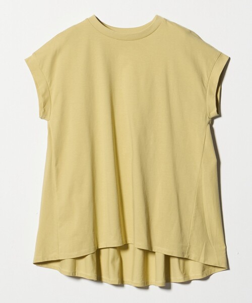 A DAY IN THE LIFE UNITED ARROWS(アデイインザライフユナイテッドアローズ)の「プレーティングテンジク フレア フレンチスリーブTシャツ ‐接触冷感・UVカット・吸水速乾‐<A DAY IN THE LIFE>(Tシャツ/カットソー・レディース・ブラック/オフホワイト/ナチュラル/その他1/コバルトブルー/イエロー・FREE)」の14枚目の写真