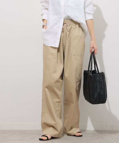 JOURNAL STANDARD relume(ジャーナルスタンダード レリューム)の「《WEB限定》ギャザーワイドベイカー(カーゴパンツ・レディース・ベージュ/カーキ・38/36)」の7枚目の写真