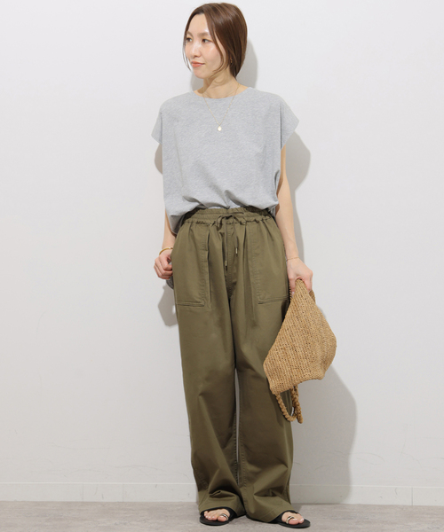 JOURNAL STANDARD relume(ジャーナルスタンダード レリューム)の「《WEB限定》ギャザーワイドベイカー(カーゴパンツ・レディース・ベージュ/カーキ・38/36)」の11枚目の写真