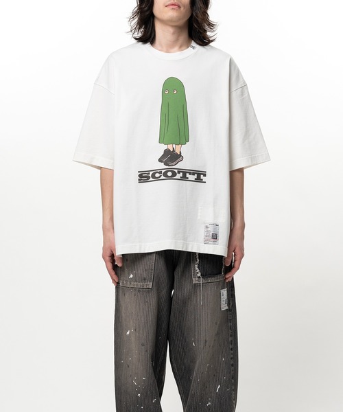 Maison MIHARA YASUHIRO（メゾンミハラヤスヒロ）の「SCOTT Printed Short Sleeve T-shirt（Tシャツ/カットソー・メンズ・ホワイト/ブラック・46/44/48）」の4枚目の写真