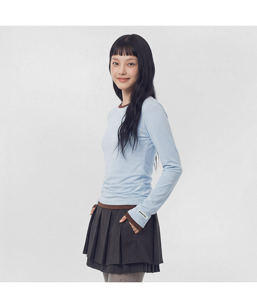 MASMARULEZ APPAREL(マスマルールズ アパレル)の「Double Layered Long Sleeve_3 Colors(Tシャツ/カットソー・レディース・ブラック/スカイブルー/イエロー系その他・ONE SIZE)」の2枚目の写真