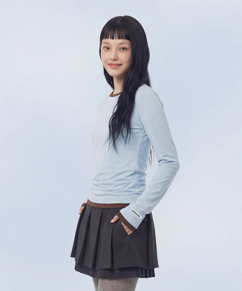 MASMARULEZ APPAREL(マスマルールズ アパレル)の「Double Layered Long Sleeve_3 Colors(Tシャツ/カットソー・レディース・ブラック/スカイブルー/イエロー系その他・ONE SIZE)」の4枚目の写真