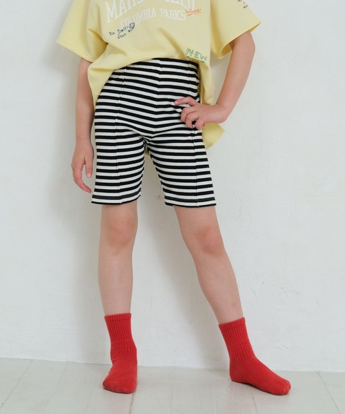 LEPSIM（レプシィム）の「【KIDS】ピンタックリブサイクルパンツ　685054（その他パンツ・キッズ・ブルー/オレンジ/ブラック・120/110/130）」の2枚目の写真