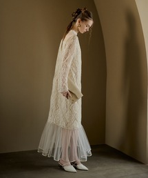 セール】Cotton race souffle sleeve dress（ドレス）｜LE'RURE