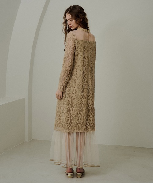 LE'RURE(リルアー)の「Midi scallop lace dress(ワンピース・レディース・アイボリー/ベージュ/ブラック・TALL/MEDIUM/SMALL)」の22枚目の写真