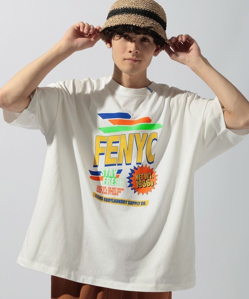 Fishs Eddy（フィッシュエディ）の「【FISHS EDDY(フィッシュエディ)】マーケットTシャツ【UNISEX】（Tシャツ/カットソー・レディース・ネイビー/オフホワイト/クリーム/ライトグレー・LARGE/MEDIUM）」の2枚目の写真