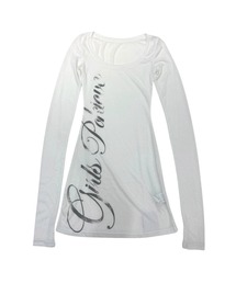 Never mind the XU（ネバーマインドザエックスユー）の「【Never mind the XU】sheer lettering tight long sleeve tee / 【ネバーマインド ザ エックスユー】シアーレタリングタイト長袖Tシャツ（Tシャツ/カットソー）」