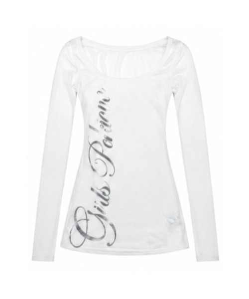 Never mind the XU(ネバーマインドザエックスユー)の「【Never mind the XU】sheer lettering tight long sleeve tee / 【ネバーマインド ザ エックスユー】シアーレタリングタイト長袖Tシャツ<着用動画あり>(Tシャツ/カットソー・レディース・ホワイト/ピンク/ブラック・S)」の22枚目の写真