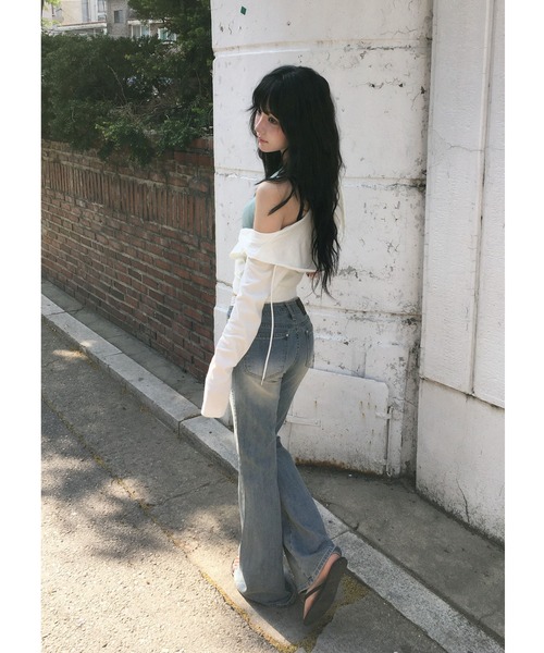 modimood（モディムード）の「[MADE] MOMU BASIC リブ編みホルターネックノースリーブトップ（タンクトップ・レディース・ミント/ブラック/ピンク・FREE）」の16枚目の写真