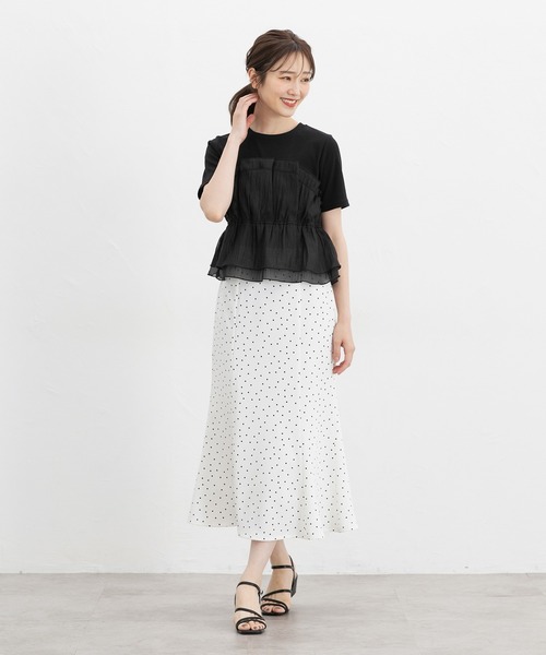 Honeys(ハニーズ)の「ビスチェ風トップス(Tシャツ/カットソー・レディース・ブラック/ホワイト系その他2/ホワイト系その他4/ホワイト系その他3・S/M/LL/L)」の20枚目の写真