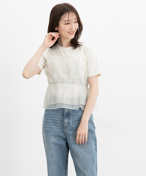 Honeys(ハニーズ)の「ビスチェ風トップス(Tシャツ/カットソー・レディース・ブラック/ホワイト系その他2/ホワイト系その他4/ホワイト系その他3・S/M/LL/L)」の17枚目の写真