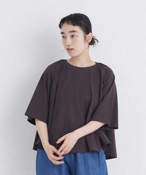 conges payes ADIEU TRISTESSE(コンジェ ペイエ アデュートリステス)の「フレアシルエットカットソープルオーバー(シャツ/ブラウス・レディース・ブラック/グレー/ブラウン・FREE)」の14枚目の写真