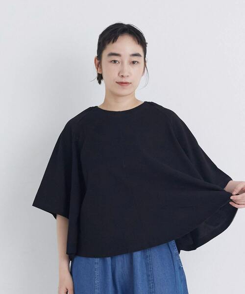 conges payes ADIEU TRISTESSE(コンジェ ペイエ アデュートリステス)の「フレアシルエットカットソープルオーバー(シャツ/ブラウス・レディース・ブラック/グレー/ブラウン・FREE)」の21枚目の写真