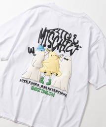 【13】発泡GOHSTプリント ビッグシルエットTシャツ