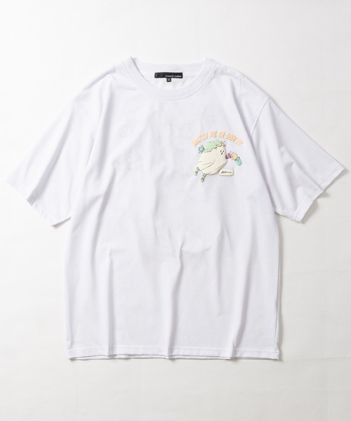Jungle Storm(ジャングルストーム)の「【13】発泡GOHSTプリント ビッグシルエットTシャツ(Tシャツ/カットソー・メンズ・サックスブルー系1/ホワイト/ブラック系1/ホワイト系1/ブラック/サックスブルー・MEDIUM/LARGE)」の17枚目の写真