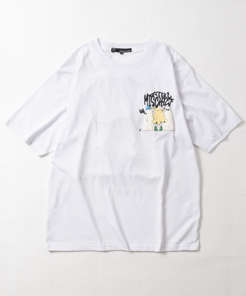 Jungle Storm(ジャングルストーム)の「【13】発泡GOHSTプリント ビッグシルエットTシャツ(Tシャツ/カットソー・メンズ・サックスブルー系1/ホワイト/ブラック系1/ホワイト系1/ブラック/サックスブルー・MEDIUM/LARGE)」の19枚目の写真