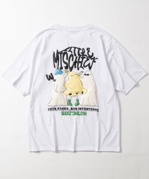 Jungle Storm(ジャングルストーム)の「【13】発泡GOHSTプリント ビッグシルエットTシャツ(Tシャツ/カットソー・メンズ・サックスブルー系1/ホワイト/ブラック系1/ホワイト系1/ブラック/サックスブルー・MEDIUM/LARGE)」の20枚目の写真