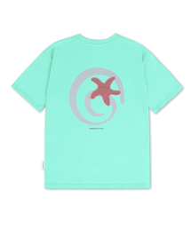 スターフィッシュ アプリケ刺繍 半袖Tシャツ AS1322 (ミント)