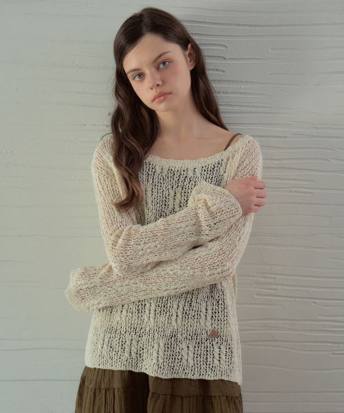 OURNOSTALGIA(アワー ノスタルジア)の「Vero Scasi Knit_Cream(ON26KN22)(ニット/セーター・レディース・Cream・FREE)」の1枚目の写真