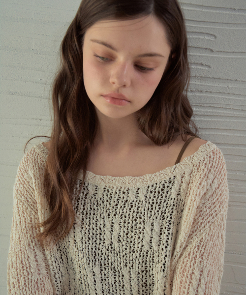 OURNOSTALGIA(アワー ノスタルジア)の「Vero Scasi Knit_Cream(ON26KN22)(ニット/セーター・レディース・Cream・FREE)」の3枚目の写真