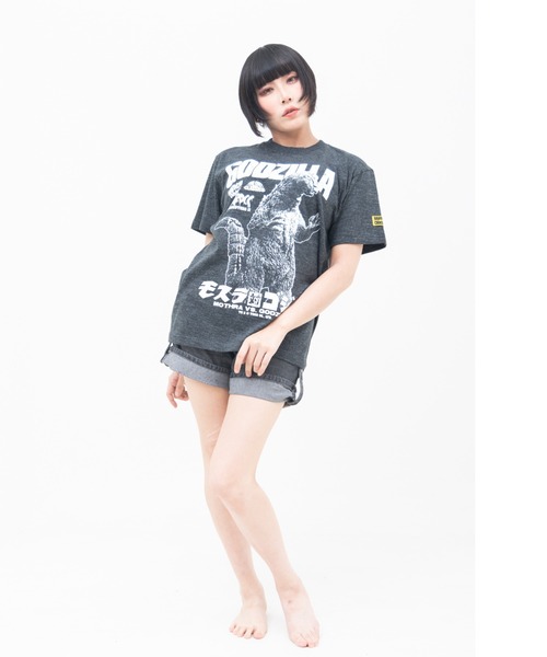 ハードコアチョコレート(ハードコアチョコレート)の「モスラ対ゴジラ/ゴジラ(倉田浜ヘザーブラック)(Tシャツ/カットソー・メンズ・ブラック×グレー・XX-LARGE/X-LARGE/LARGE)」の4枚目の写真