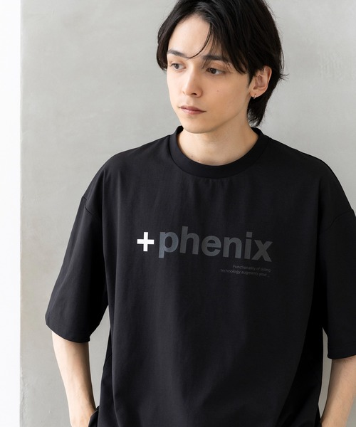 +phenix(プラスフェニックス)の「+phenix(プラスフェニックス)Outlast MIRRORED GRAPHIC SHORT SLEEVE TEE / ミラードグラフィック ショートスリーブTシャツ(Tシャツ/カットソー・メンズ・ホワイト/ブラック・M/L)」の18枚目の写真