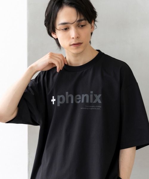 +phenix(プラスフェニックス)の「+phenix(プラスフェニックス)Outlast MIRRORED GRAPHIC SHORT SLEEVE TEE / ミラードグラフィック ショートスリーブTシャツ(Tシャツ/カットソー・メンズ・ホワイト/ブラック・M/L)」の17枚目の写真