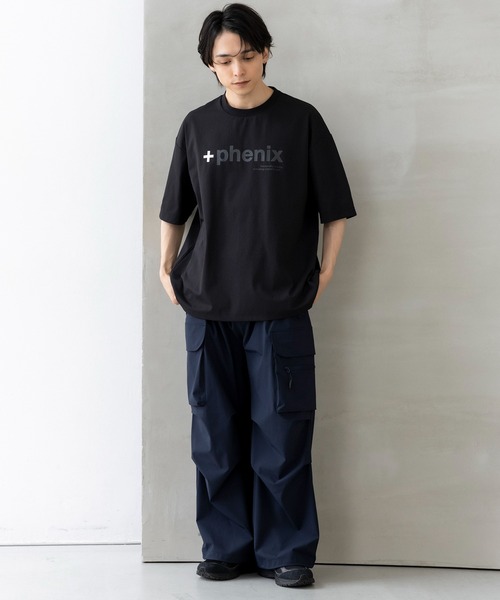 +phenix(プラスフェニックス)の「+phenix(プラスフェニックス)Outlast MIRRORED GRAPHIC SHORT SLEEVE TEE / ミラードグラフィック ショートスリーブTシャツ(Tシャツ/カットソー・メンズ・ホワイト/ブラック・M/L)」の16枚目の写真