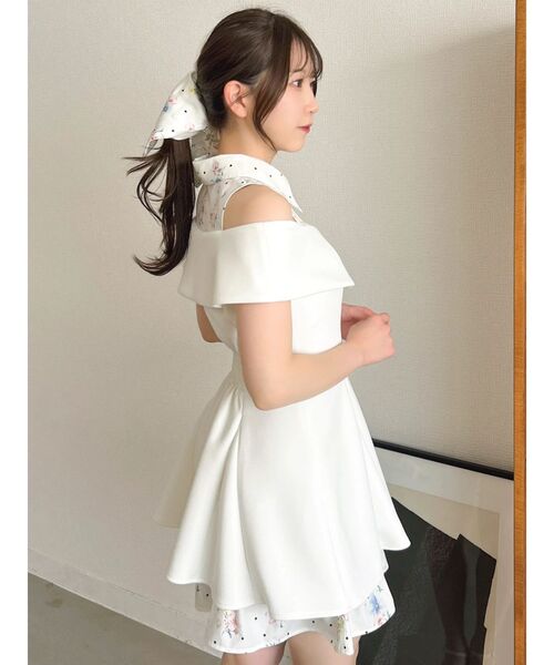 dazzlin（ダズリン）の「シャツレイヤードカットワンピース（ワンピース・レディース・ネイビー/オフホワイト・SMALL/MEDIUM）」の9枚目の写真