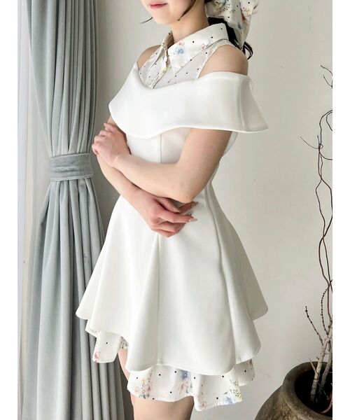 dazzlin（ダズリン）の「シャツレイヤードカットワンピース（ワンピース・レディース・ネイビー/オフホワイト・SMALL/MEDIUM）」の11枚目の写真