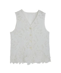 Ameri | MEDI CUTWORK 3D LACE MOTIF VEST(ベスト)