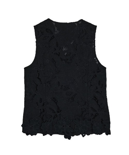 Ameri(アメリ)の「MEDI CUTWORK 3D LACE MOTIF VEST(ベスト・レディース・ブラック/ホワイト・MEDIUM/SMALL)」の12枚目の写真