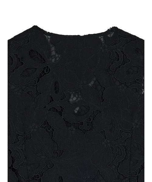 Ameri(アメリ)の「MEDI CUTWORK 3D LACE MOTIF VEST(ベスト・レディース・ブラック/ホワイト・MEDIUM/SMALL)」の13枚目の写真