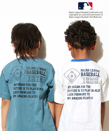 WASK（ワスク）の「【MLB】 モチーフVネックTシャツ（Tシャツ/カットソー）」