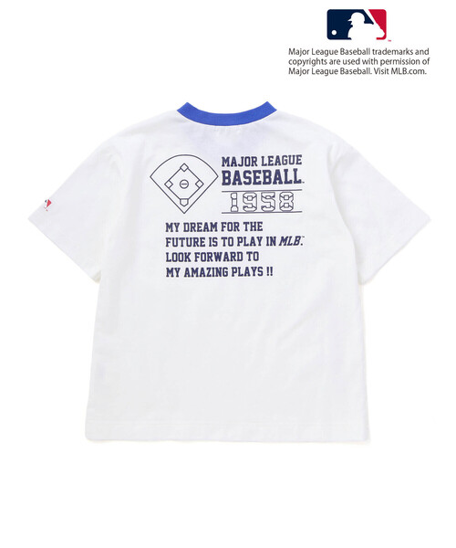 WASK（ワスク）の「【MLB】 モチーフVネックTシャツ（Tシャツ/カットソー・キッズ・グレー/ブルー/オフホワイト・130cm/140cm/150cm/160cm）」の13枚目の写真